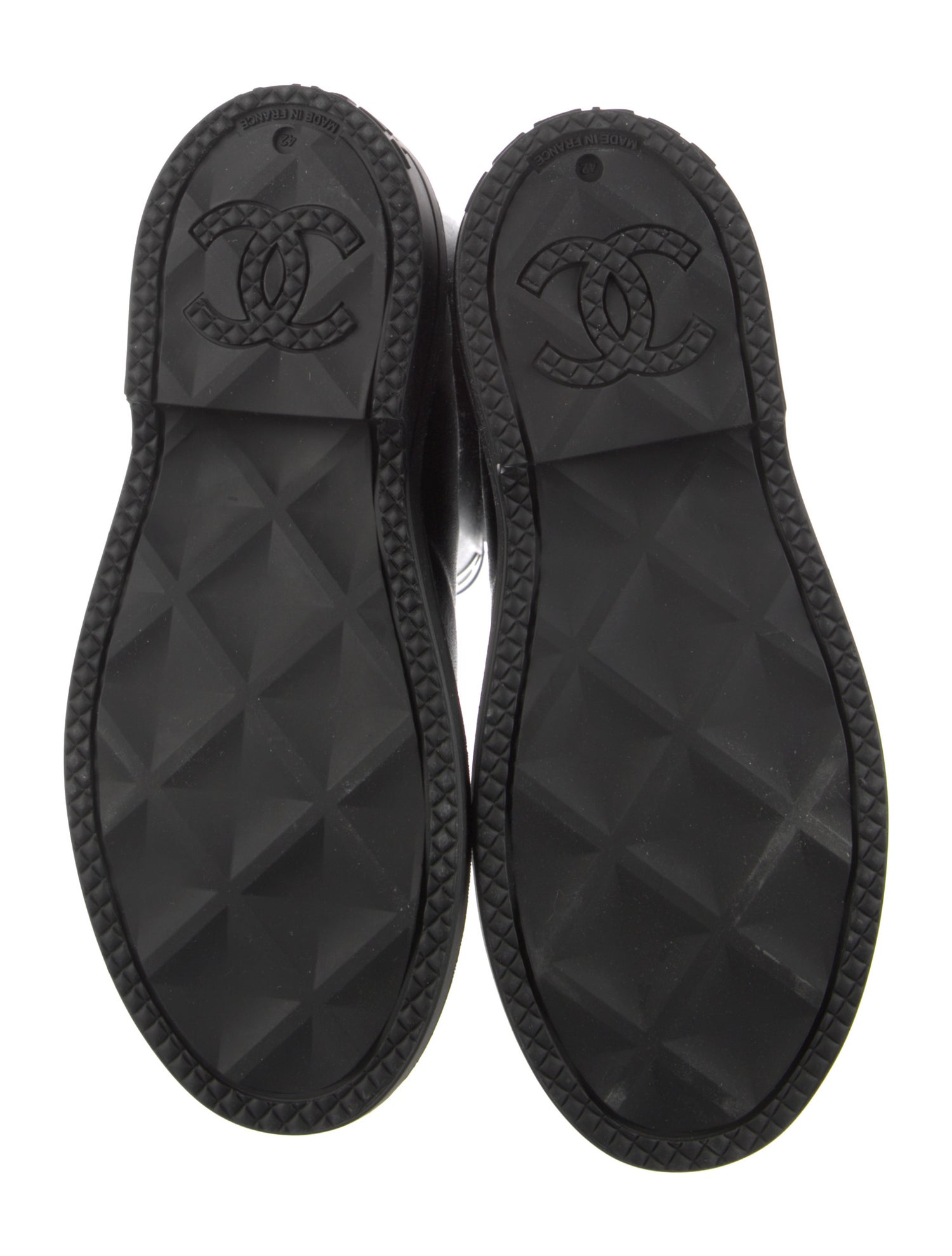 Chanel Interlocking CC Logo Rubber Rain Boots